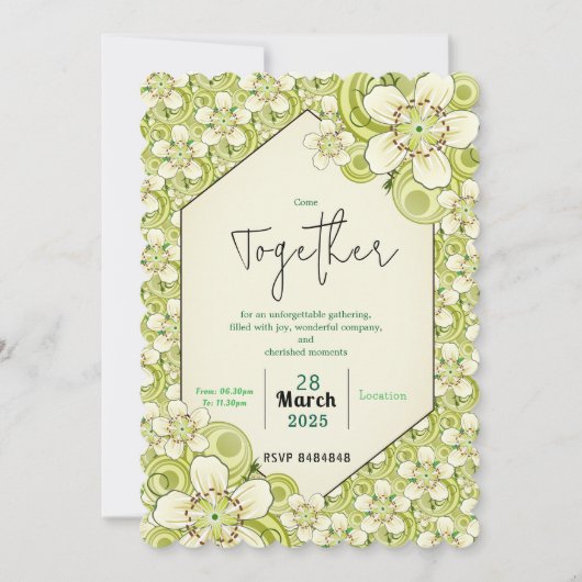 Zeitlose Freundschaft mit Liebe Einladung (Vorderseite)