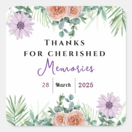 Zeitlose Freundschaft Quadratischer Aufkleber