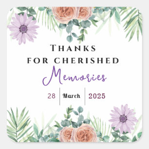 Zeitlose Freundschaft Quadratischer Aufkleber