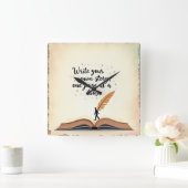 Zeitlose Geschichte - Jeder Moment ist eine neue S Quadratische Wanduhr (Zuhause)