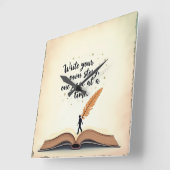 Zeitlose Geschichte - Jeder Moment ist eine neue S Quadratische Wanduhr (Winkel)