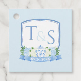 Zeitlose Ginger Jar Monogram Wappen Wedding Geschenkanhänger