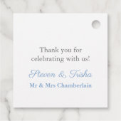 Zeitlose Ginger Jar Monogram Wappen Wedding Geschenkanhänger (Rückseite)