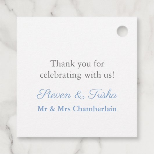 Zeitlose Ginger Jar Monogram Wappen Wedding Geschenkanhänger (Rückseite)