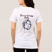 Zeitlose Glamour-Illustration Tri-Blend Shirt (Rückseite)