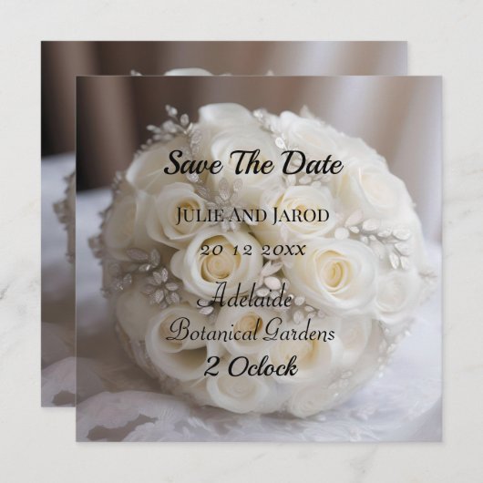 "Zeitlose Gnade: Ein Thema für Rose von Weißen Hoc Karte (Vorne/Hinten)