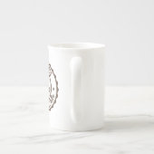 Zeitlose Grace: Elegante Knochen-China-Tasse mit E Porzellantasse (Rückseite)