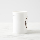 Zeitlose Grace: Elegante Knochen-China-Tasse mit E Porzellantasse (Vorderseite)