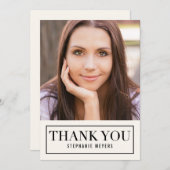 Zeitlose Grid EDITABLE FARBE Danke Karte (Vorne/Hinten)