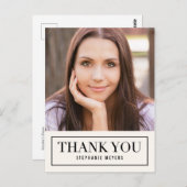 Zeitlose Grid EDITABLE FARBE Vielen Dank Postkarte (Vorne/Hinten)