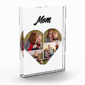 Zeitlose Herzform Mama Fotoblock (Links)