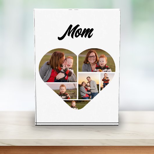 Zeitlose Herzform Mama Fotoblock