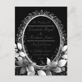 Zeitlose Hochzeitsfeier mit schwarzer Krawatte Postkarte (Vorderseite)