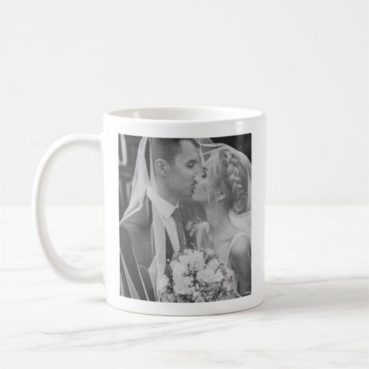 Zeitlose Hochzeitstag Bouquet Foto Tasse (Links)