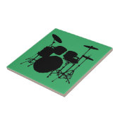 Zeitlose Hommage an Musik - Drum Kit-Silhouette Fliese (Seite)