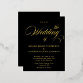 Zeitlose Kalligrafie Classic Wedding Einladung Bla (Vorderseite/Rückseite)