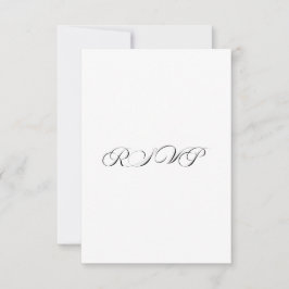 Zeitlose Kalligrafie Klassische Weiße Hochzeit RSV RSVP Karte