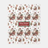 Zeitlose Klassik Rot Grüne Lücke mit Ihrem Namen Fleecedecke (Vorderseite)