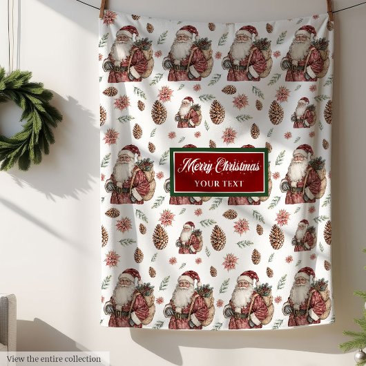 Zeitlose Klassik Rot Grüne Lücke mit Ihrem Namen Fleecedecke