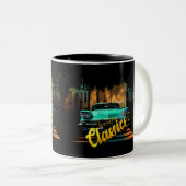 Zeitlose Klassiker Retro Car Zweifarbige Tasse (VorderseiteRechts)
