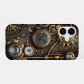 Zeitlose Kreationen im Steampunk-Stil iPhone 16 Hülle (Rückseite (Horizontal))
