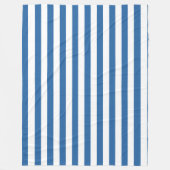 Zeitlose Küste Elegant Blau und Weiß Streifen Fleecedecke (Vorderseite)