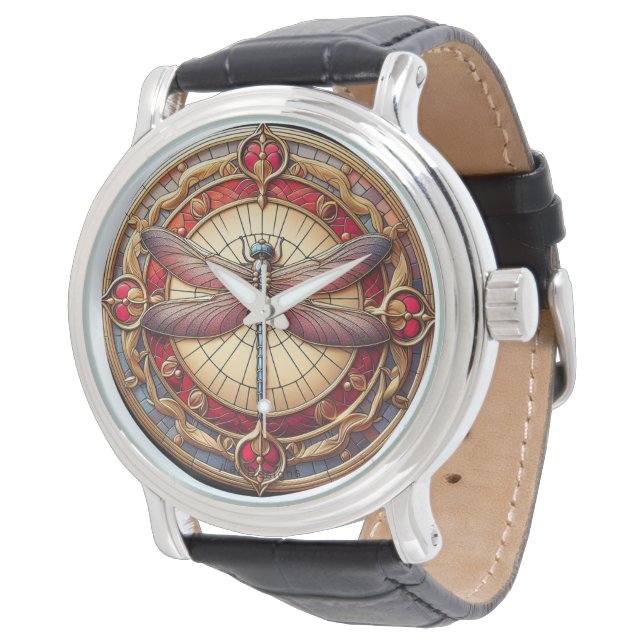 Zeitlose Libellenüberwachung Armbanduhr (Schrägansicht)