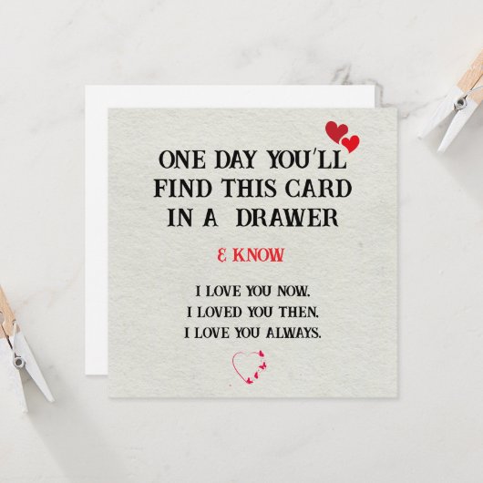 Zeitlose Liebe: Eine Keepake-Karte für jeden Anlas Karte (Vorderseite/Rückseite Beispiel)