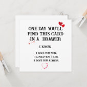 Zeitlose Liebe: Eine Keepake-Karte für jeden Anlas Karte (Vorderseite/Rückseite Beispiel)