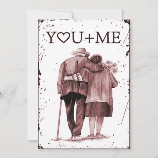 Zeitlose Liebe Feiertagskarte (Vorderseite)