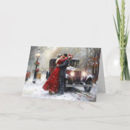 Zeitlose Liebe im Winter Valentinstag Karte