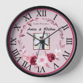 Zeitlose Liebe Maßgeschneiderte Blumenzange Uhr (Vorderseite)