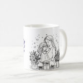 🖤 Zeitlose Liebe - Mother's Day Line Art Tasse 🖤 (VorderseiteRechts)