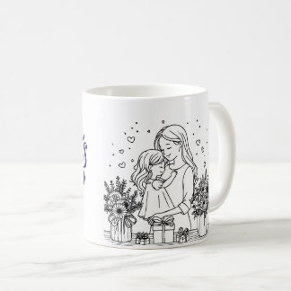 🖤 Zeitlose Liebe - Mother's Day Line Art Tasse 🖤