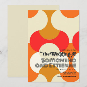 Zeitlose Liebe Retro Vibes Wedding Einladung