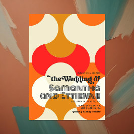 Zeitlose Liebe Retro Vibes Wedding Einladung