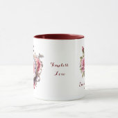 Zeitlose Liebe Romantische Valentinstag-Tasse Tasse (Zentrum)