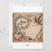 🖋️ ❤️ Zeitlose Liebe Schreiben 📜 💘 Feiertagskarte (Rückseite)