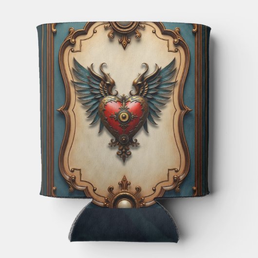 Zeitlose Liebe, surreale Eleganz im Steampunkstil Dosenkühler (Rückseite)