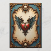 Zeitlose Liebe, surreale Eleganz im Steampunkstil Menükarte (Rückseite)