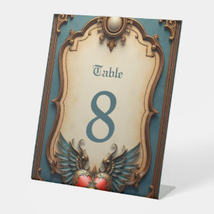 Zeitlose Liebe, surreale Eleganz im Steampunkstil Sockelschild