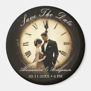 Zeitlose Liebe Vintage Hochzeit Thema Save the Dat Magnet