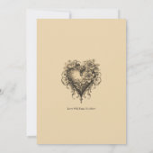 Zeitlose Liebe | Vintages Thema glücklicher Jahres Karte (Rückseite)