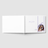 Zeitlose Liebe violette Blumen & Foto Gästebuch (Voll)