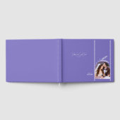Zeitlose Liebe violette Blumen & Foto Gästebuch (Voll)