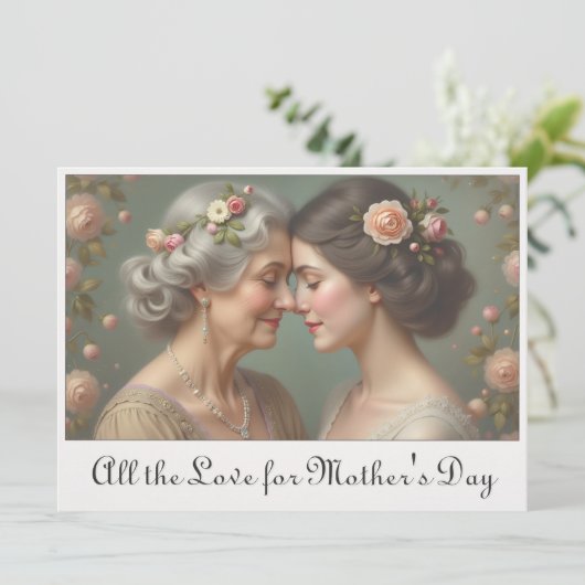 Zeitlose Liebe zwischen Mutter und Tochter (Stehend Vorderseite)