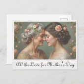 Zeitlose Liebe zwischen Mutter und Tochter Feiertagspostkarte (Vorne/Hinten)