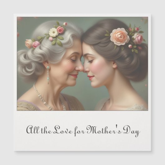 Zeitlose Liebe zwischen Mutter und Tochter Magnetkarte (Vorderseite)