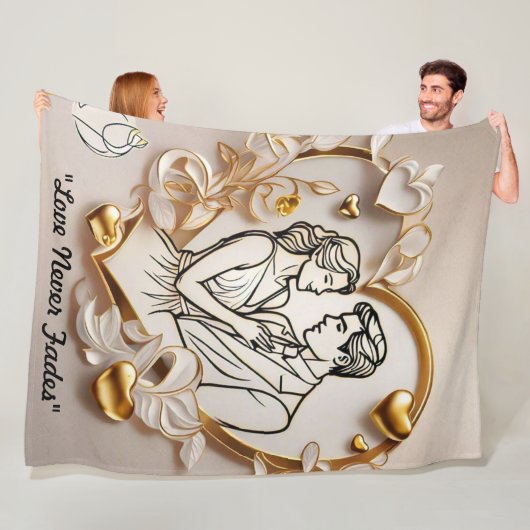 "Zeitlose Liebesschätze" Fleecedecke (Beispiel)
