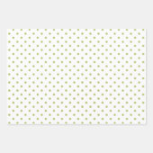 Zeitlose Light Green Gingham Karo Polka Dots Geschenkpapier Set (Vorderseite 2)